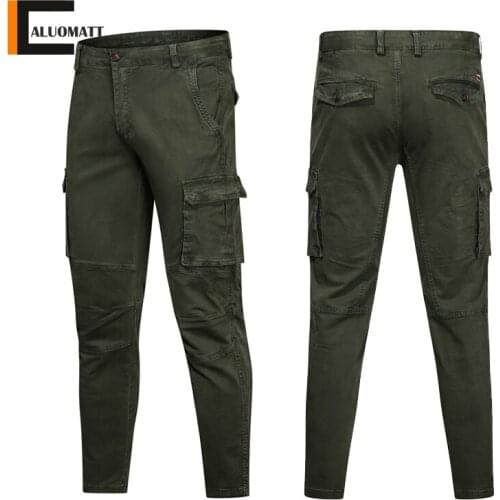 2021 New Mens Cargo Pants Multi-pocket Outdoor Casual Work Overalls Pants Men Jogger Military Tactical Army Trousers Male 29-40