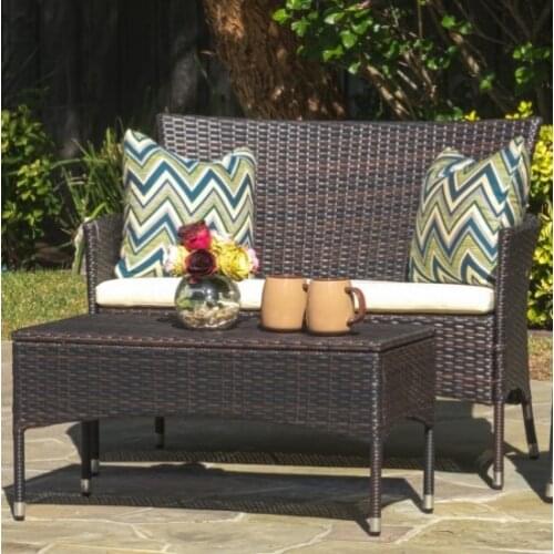 New arrival nice patio furniture garden modern couch set brown wicker sofa for sale