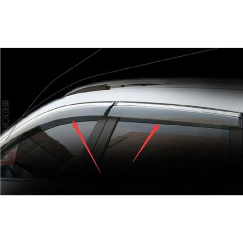 Window Wind Deflector Visor Rain/Sun Guard Vent For Hyundai Santa Fe IX45 2013 2014 Car styling Car rain cover