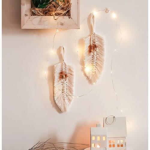 Hot Sale Handmade Macrame Hanging Decoration Hand-woven Boho Tassel Ornament Tapestry for Home Door Wall 28cm Dropshipping 3