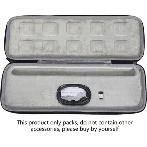 G32B Protable EVA Hard Storage Case Waterproof Protective Bag Box for logitech-MX Keys Advanced Wireless Illuminated Keyboard
