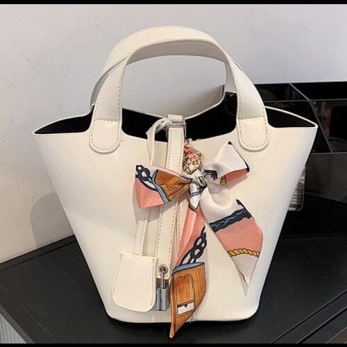 Simple Handbags Women Bags Brand Designer Female Leather Shoulder Bag Vintage Bucket Bags Sac Large Capacity Casual Tote Bag New