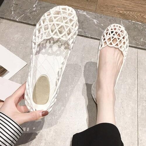 Women Shoes Ladies Flats Hollow Slip On Fashion Female High Quality Sandals Comfortable Spring Summer Footwear New 2021