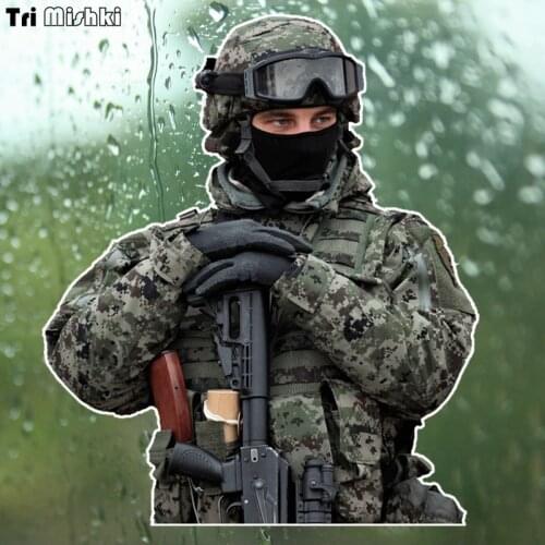 Tri Mishki WCS048 12*14cm Polite people car sticker funny colorful car stickers auto automobile decals