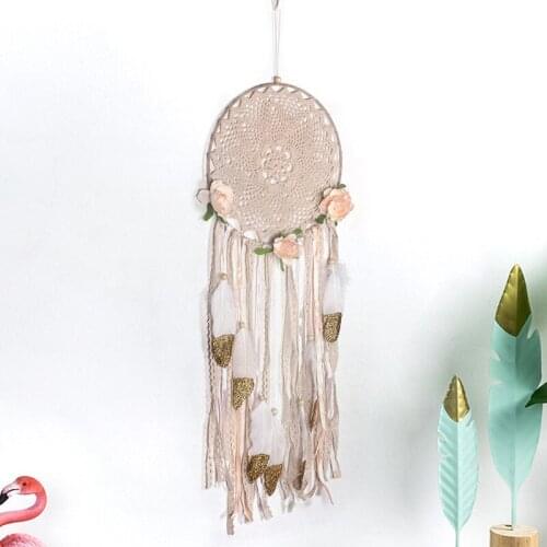 Handmade Wind Chimes Wedding Decoration Dream Catcher Net Hanging Home Car Decoration Decor Creative Feather Craft Dreamcatcher