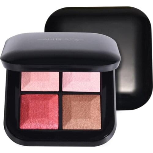 High Quality 4 Colors Makeup Eyeshadow Shimmer Diamond Glitter Matte Baking Powder in One Palette Blush Makeup Set for Beauty