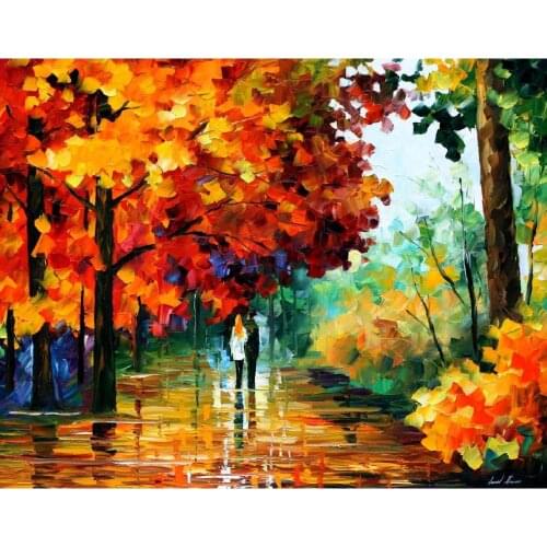 High quality palette knife art Beautiful landscape oil painting On Canvas autumn date Hand painted home decor