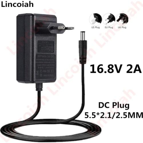16.8V 2A Screwdriver Charger for 18650 Lithium Battery Charger 14.4V 4Series 4S li-ion Battery Wall Charger AC100-240V EU/US