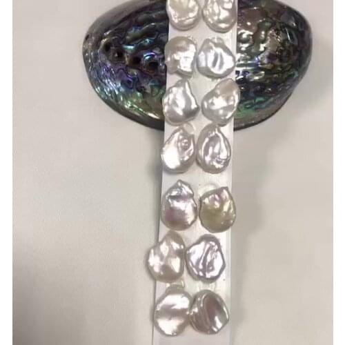 17-18mm freshwater keshi pearl irregular shape loose pearl making in pairs