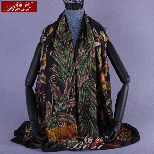 2020 summer silk scarf luxury brand women scarves shawls lady wraps soft female Echarpe Designer beach stole bandana pashimina