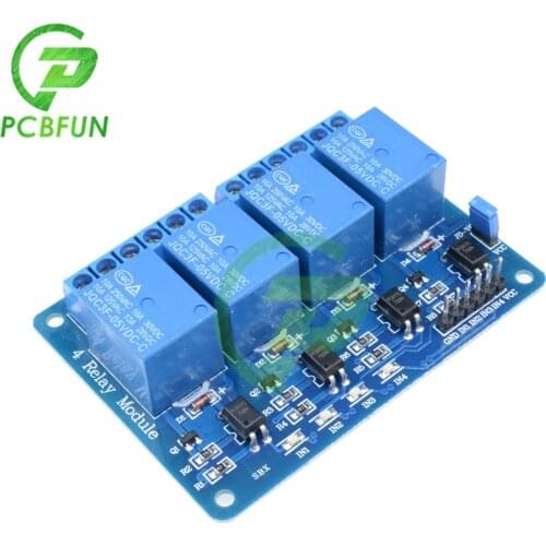 4 Channel Relay Module 4-channel Relay Control Board with Optocoupler Relay Output 4 way Relay Module for Arduino MCU Control