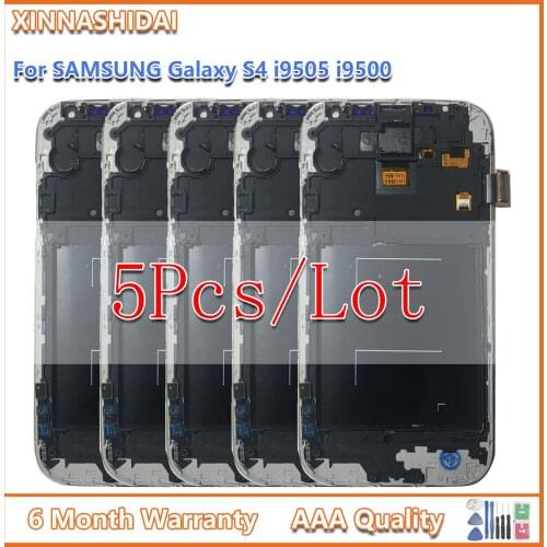 5pcs LCD Display 100% Tested Working Touch Screen Assembly For Samsung Galaxy S4 i9500 i9505 i9506 i337
