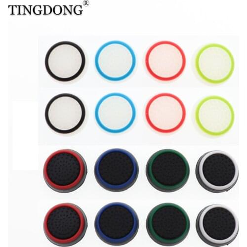 16PCS Double Rocker Enhanced Raised Silicone Rubber Analog Stick Thumb Grips Joystick Cover Caps For Playstation 4 PS4 Xbox One