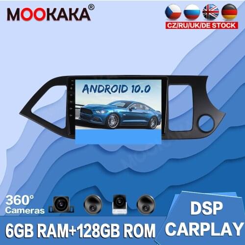 Android 10.0 128G For KIA Morning 2011 -2016 Car Multimedia Player Radio GPS Navigation Auto Stereo Recorder Unit Audio
