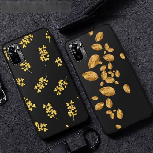 Golden leaf flower love leopard print Phone Case For Xiaomi Mi Redmi Note 8T 9T 9S 9A 10 7 8 9 Lite pro