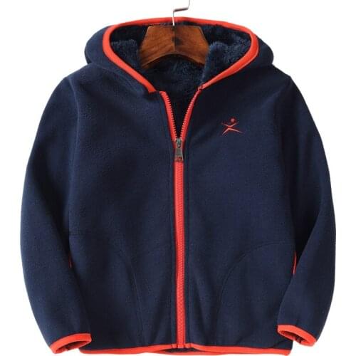 Children Fleece Loose Coat Hooded Catch Sweat Thicken Warm Men And Women Trekking Camping Climbing Windproof Light Child Jacket