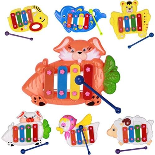 Kids Toy For Baby Boys Girls 2019 Hot Selling Musical Educational Animal Developmental Music Bell Toy 4 Tones for Kids Baby