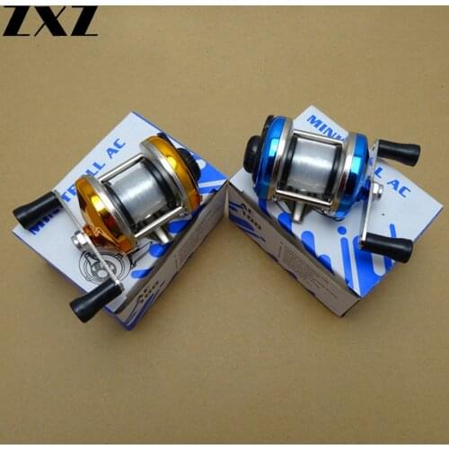 New Mini 5.2:1 Ice Fishing Reels Metal Right Left Hand Bait Reel Casting Spinning Wheel Beach Accessories With Fishing Line T4