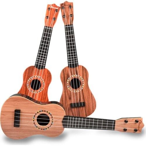 21 Inches Mini Guitar Simulated Wood Grain Creative Stage Performance Children Toys 55CM Ukulele Stringed Musical Instruments
