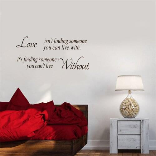 Fashion Decal Live Life With Love Quotes Wall Sticker For Bedroom Living Room Decoration Home Decal Vinyl Mural Art ov650