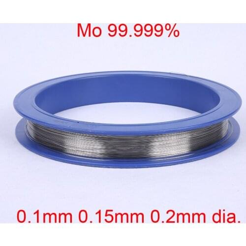 0.1mm 0.15mm 0.2mm Mo 99.999% High purity molybdenum wire molybdenum filament Mo molybdate line Molten spray cloth static poles