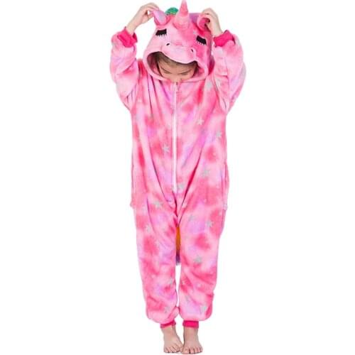 2020 new kid child kugurumi pajamas unicorn animal onesie anime Hooded sleepwear boy and girl one piece suit nightgown