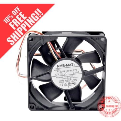 NEW NMB-MAT Minebea 3110KL-04W-B79 8025 12V 0.38A 8CM Ball bearing cooling fan 4lines
