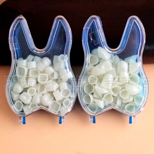 NEW Arrival 2box/set 100pcs Dental Temporary Crowns for Posterior Molar Teeth Polycarbonate Cap Veneer Crown Acrylic Denture