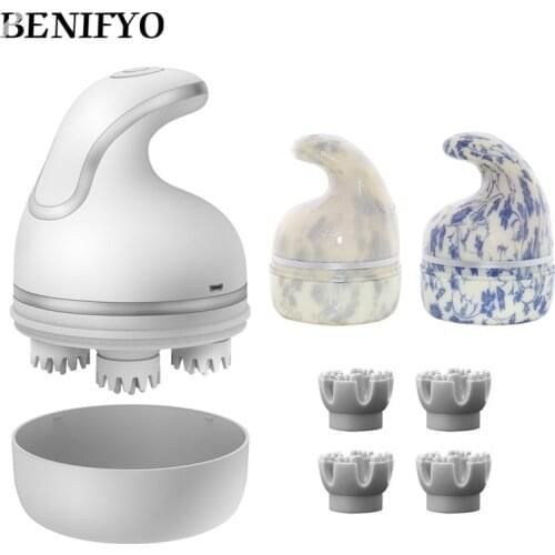 Upgrade 3D Head Massager Waterproof Electric Claw Wireless Scalp Massage Prevent Hair Loss Body Vibration Pet Cat Dog Massage