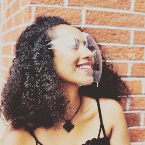 Oversized Transparent Mask Glasses For Men Women Fashion Protective Face Gradient Lens Sunglasses Outdoor Goggles UV400