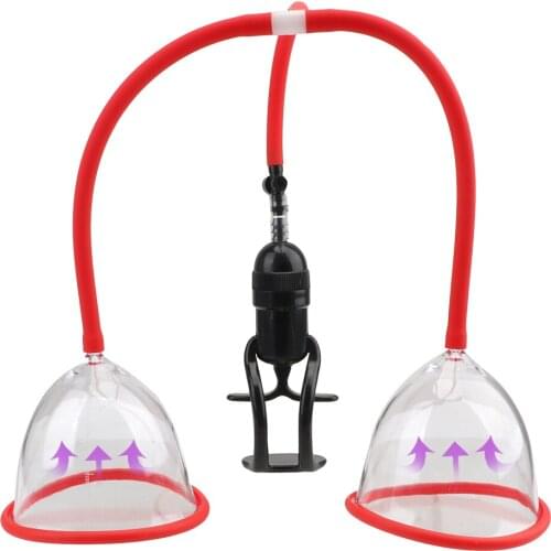 Manual Breast Pump Breast Enlarged Vacuum Sucker Vacuum Breast Massage Pump Flirting Climax Bondage Toys Breast Stimulation