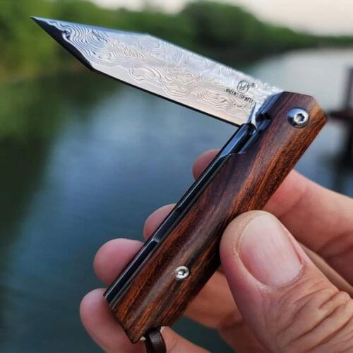 Camping Knife, Folding Knife, Outdoor Knife, 100% Handmade, Fashion Damascus Knife Collection,LTGXMF01