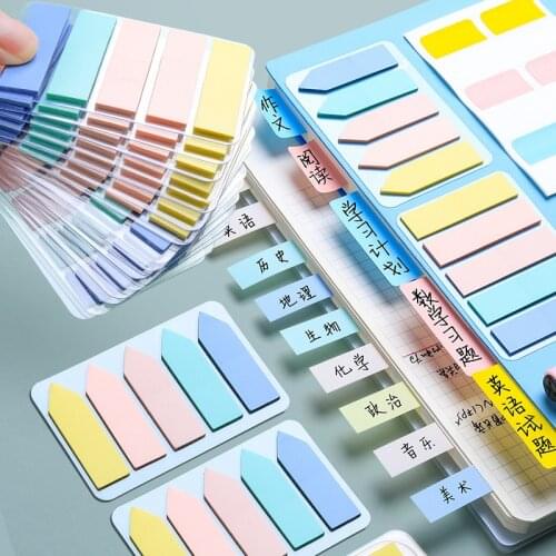 Fresh Morandi Color Waterproof Sticky Notes Index Memo To Do List Sheet Office Decor Planner Sticker School Office Supplies