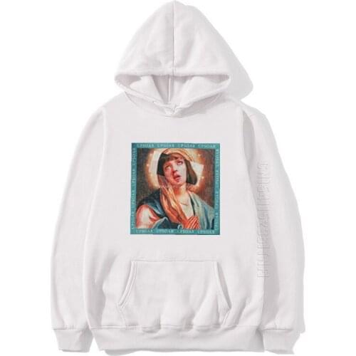 New Hot Sale Virgin Mary Print Mens Hoodie Funny Sweatshirt Men Autumn Daily Casual Hoodies Streetwear Pullovers