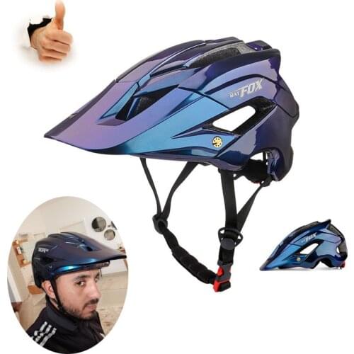 BATFOX Cycling Helmet Bicycle Helmet MTB Bike Mountain Road Cycling Safety Outdoor Sports Visor Helmet Casco Bicicleta