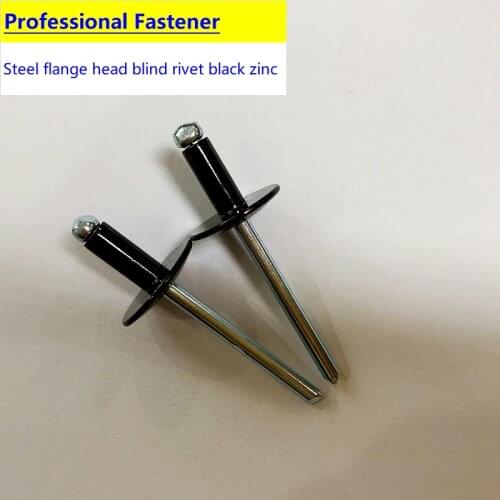 M4.8*11-16 -100pcs Rivet Carbon Steel Black Zinc Plated Pop Rivets Remaches Rebites Slepe Kovice Kniedes Remachadora Rivets