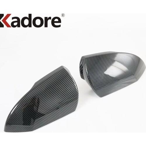 Rearview Miroor Cover Trim For Hyundai Elantra 2021 2022 Carbon Fiber Rear View Mirrors Frame Covers Car Styling Accessories