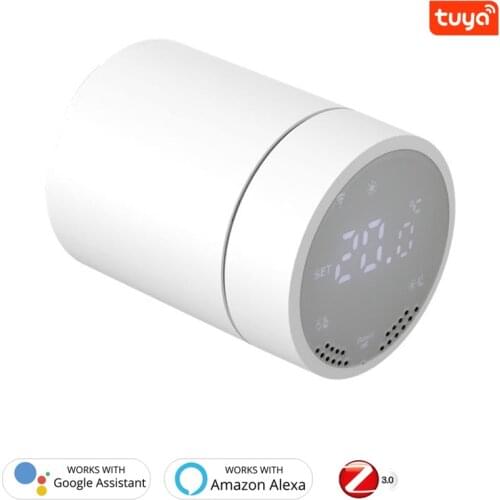 Zigbee 3.0 Thermostat Radiator Valve Actuator For Tuya Smart Life APP Program Temperature Controller Work with Alexa Google Home