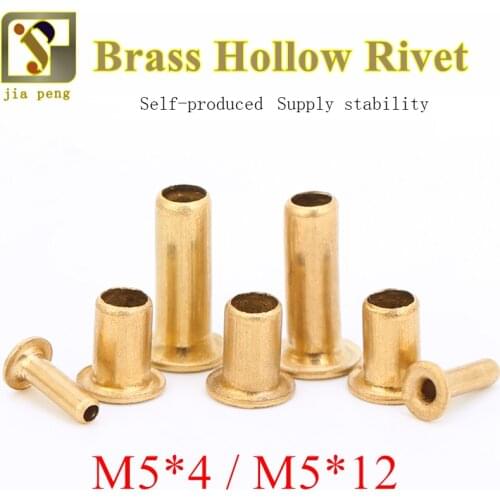 100pcs High Quality M5*4 M5*12 5mm Brand New Copper Hollow Rivet Double-sided Circuit Board PCB Vias Nails