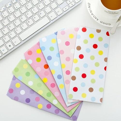 150pcs/ lot paper envelopes dot cartoon pattern kawaii sobres papel/invitation envelope gilt decorated/whloesale