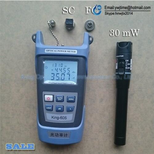 2 In 1 FTTH Fiber Optic Tool Kit Fiber Optical Power Meter -70 to +10dBm and 30km 30mW Visual Fault Locator Fiber optic test pen