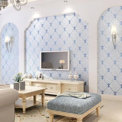Q QIHANG European - style 3D Non-woven TV Background Wallpaper 10M*0.53M=5.3M2