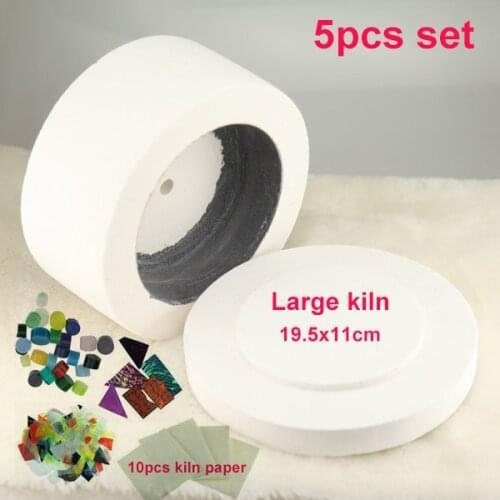 5Pcs Set Fuseworks Microwave Kiln Kit For Beginner Best Extra Large Kiln For Glass Fusing