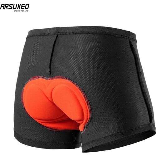 ARSUXEO Unsex Cycling Underwear Bike Bicycle Mountain MTB Shorts Underwear Compression Tights Shorts 3D padded 001