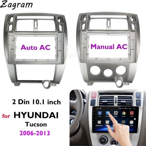 10.1 Inch 1-2 Din Car Video Fascia Panel for HYUNDAI TUCSON 2006-2013 DVD Audio Frame Dashboard Mount Kit