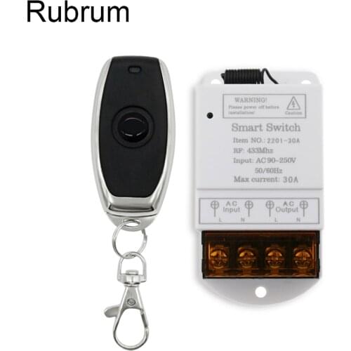 Rubrum 433Mhz AC 110V 220V 30A Wireless Remote Control Switch Water Pump Factory Motor Remote Control Transmitter for Fan Pump