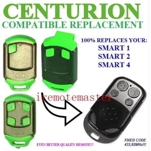 CENTURION SMART 1,SMART 2,SMART 4 replacement garage door remote control very