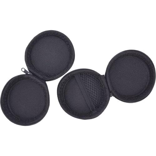 EVA Hearing Aid Earphone Storage Case Holder Carrying Bag Box Invisible Zipper 8X8X4cm