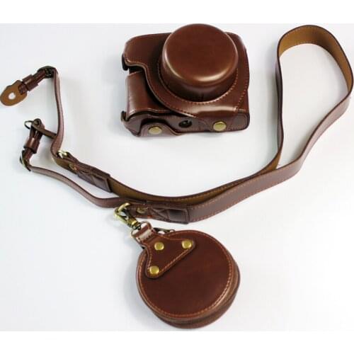 PU Leather case Camera bag cover For Panasonic LX100II LUMIX LX100M2 With Battery Opening shoulder strap