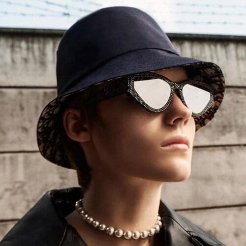 HKNA Vintage Cat Eye Sunglasses Women Luxury Brand Sun Glasses for Women Retro Mirror Shades for Women Lentes De Sol Mujer